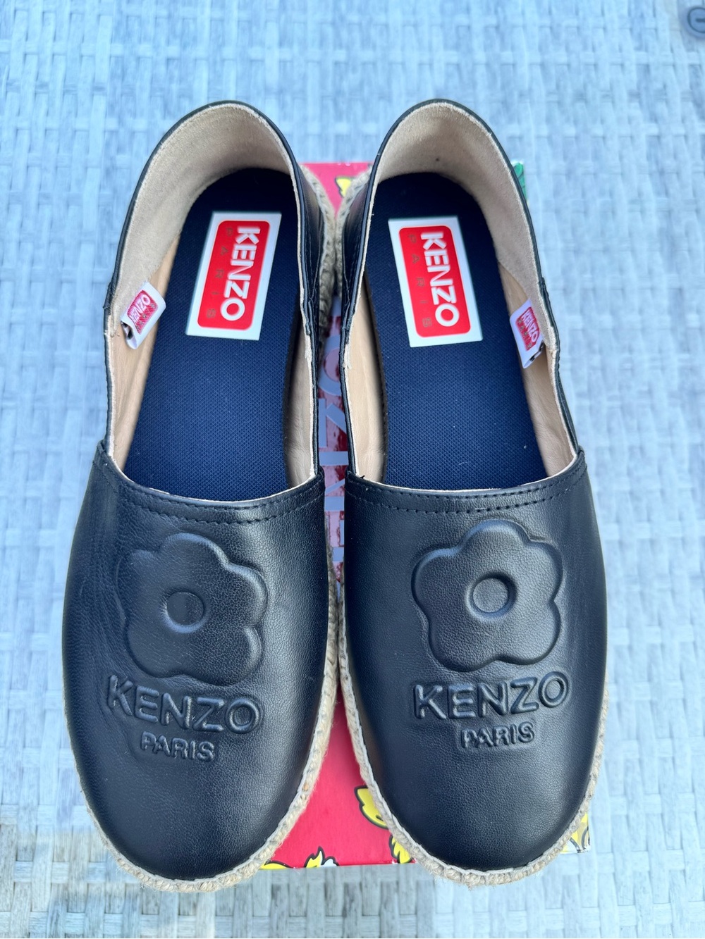 Kenzo Black Leather Espadrille